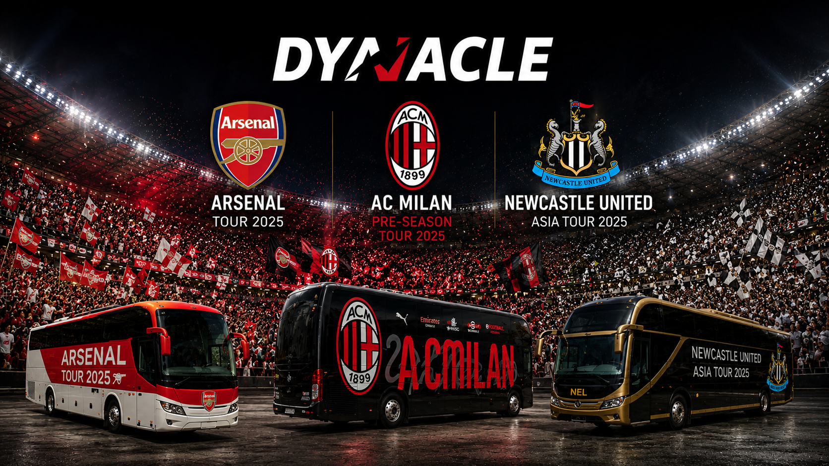 Arsenal, AC Milan, Newcastle Utd Tour